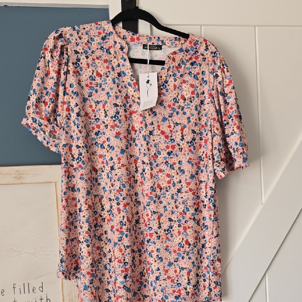 Floral Pink Women's Top